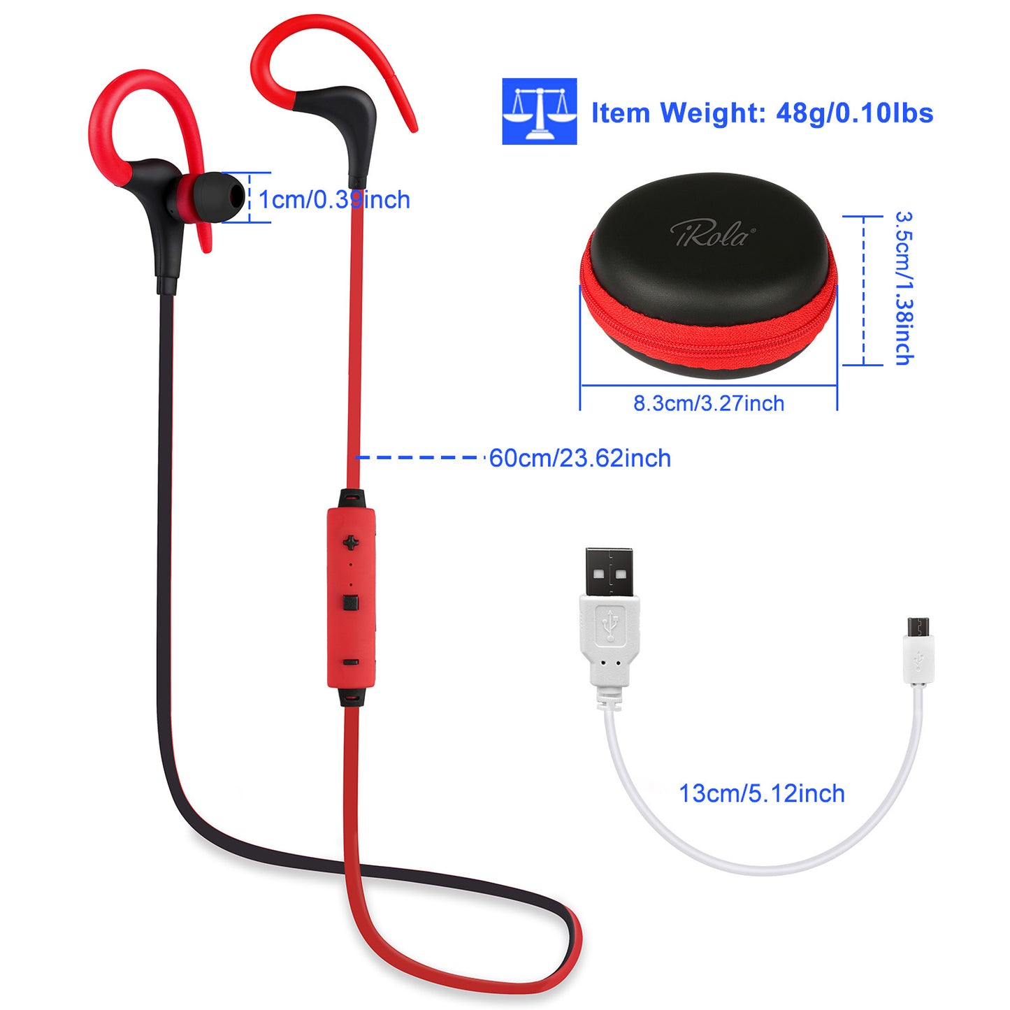 Wireless Headsets V4.1 Sport In Ear Stereo Headphones Sweatproof Noise Canceling Earphones Back Headphone With Mic Handsfree For Running Hiking Travel